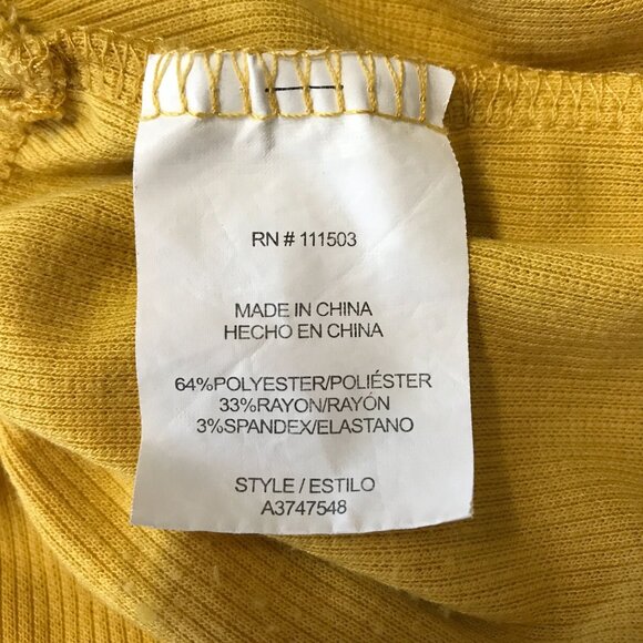 AUW Womens Gold Teired Ruffled Long Sleeve Stretch Knit Tunic Top Size M - Picture 5 of 6